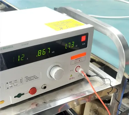 Heating performance testing for commercial electric deep fryer efficiency