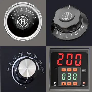 Customized temperature control system for commercial deep fryer