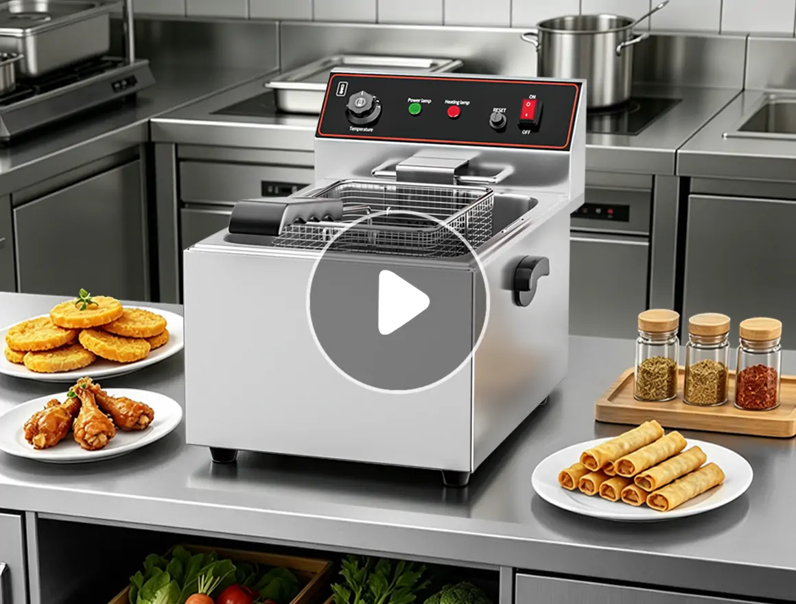 Commercial Countertop Electric Fryers EF014 EF015 EF016 by Shangbang Manufacturer