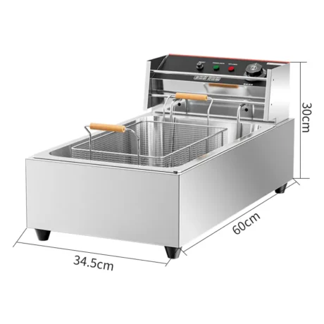 EF005-A2 22L Long Tank Commercial Electric Deep Fryer with Mechanical Thermostat Control